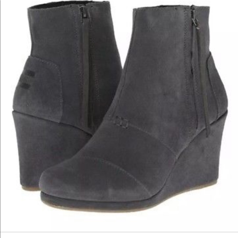 Toms Shoes Desert boot wedge women w/high heel